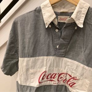 Coca Cola pullover polo shirt. Vintage